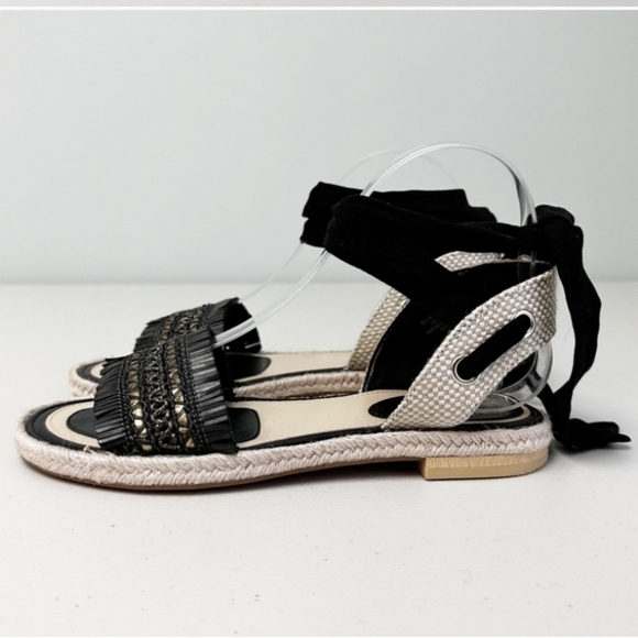 Vince camuto Black jute kimono sandals sz 7.5 new. - Picture 5 of 9